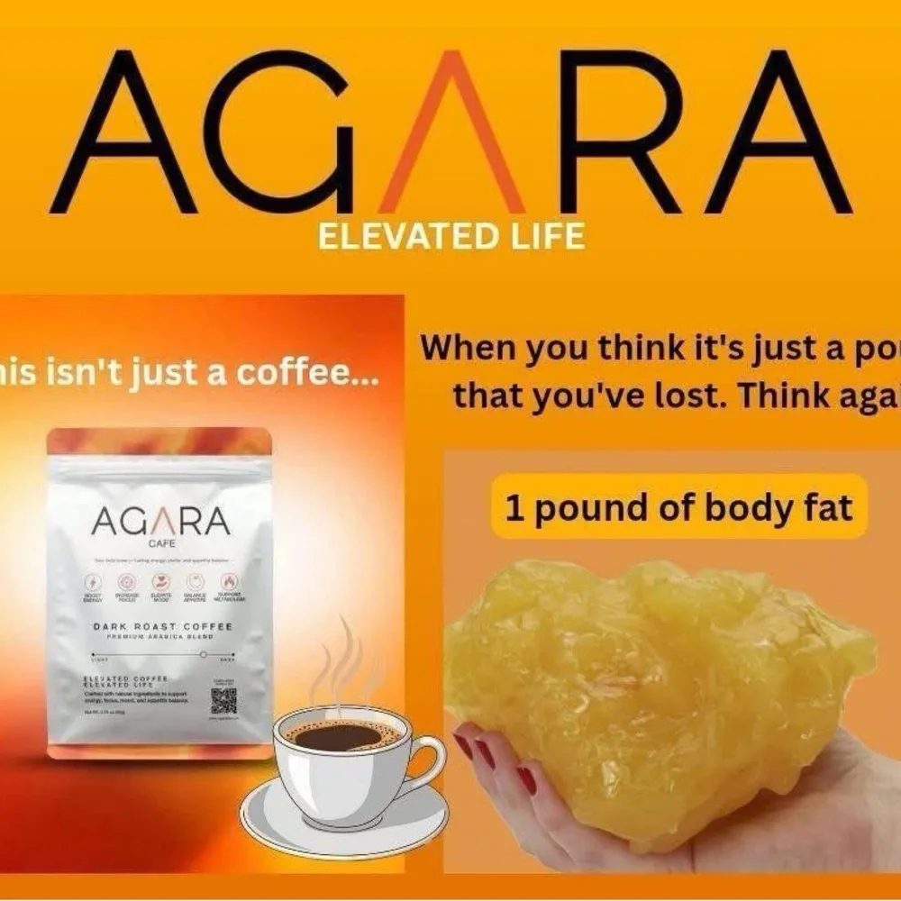 AGARA Cafe Dark Roast Coffee - White & Orange Premium Arabica